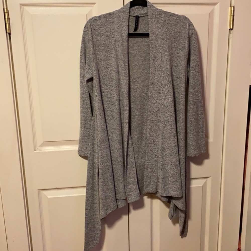Luna Rae heather grey belted cardigan